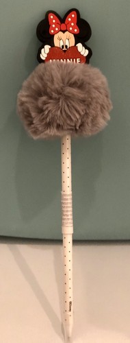Stylo DISNEY à pois Ou Doré, Embout MINNIE seule Ou MICKEY ET MINNIE,Pompon gris - Photo 7/12