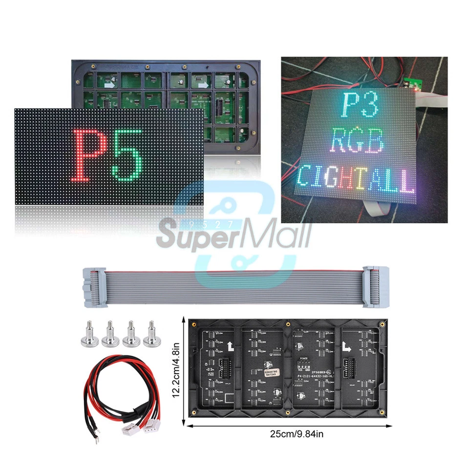 P3/P4/P5 Full Color Indoor/Outdoor Screen Display Module DC/AC LED Matrix Module - Image 2 of 4