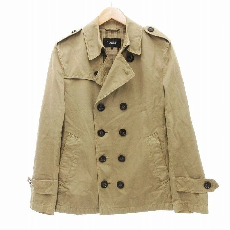 BURBERRY BLACK LABEL trench cappotto tasca bottoni taglia L colore beige moda esterno