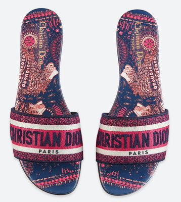 pink christian dior slides