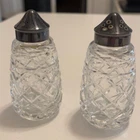 Vintage WATERFORD Crystal EPNS Glandore Salt & Pepper Shakers 4"