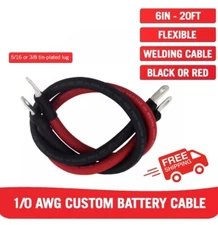 1/0 AWG Gauge Custom Battery Cable Copper Car Solar Power Wire Inverter Welding