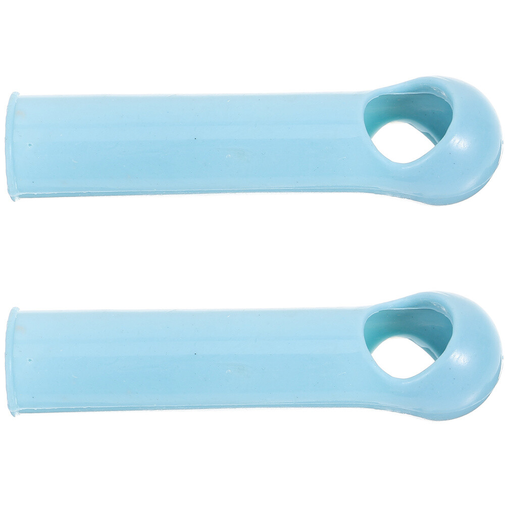 2 Pcs Clothesline Pole Handle End Cap Mop Grip Replacement Door Holder Flipper