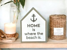 Home Is Where The Beach Is Coastal Beach Sign
