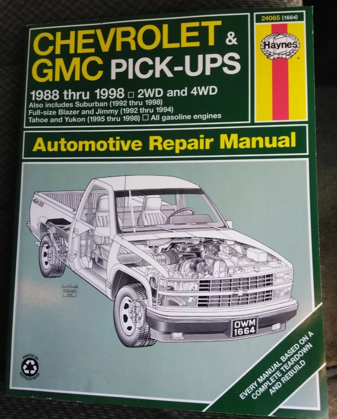 Chevrolet GMC Pick-ups 1988 Thru 2000 Haynes Repair Manual Gas Engines 2wd  4wd | eBay