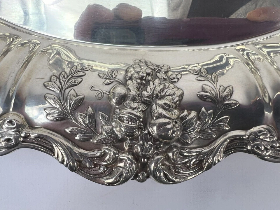 Bandeja ovalada vintage de plata esterlina Reed & Barton Francis I #568 - 11,75" Foto 4 de 4
