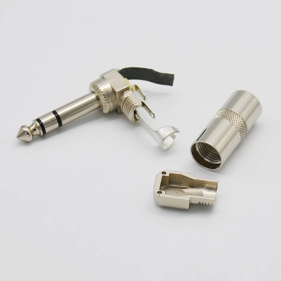 6.35mm Stereo Right Angle plug Male to Dual RCA Male DIY Y Splitter Cable - Image 3 of 4