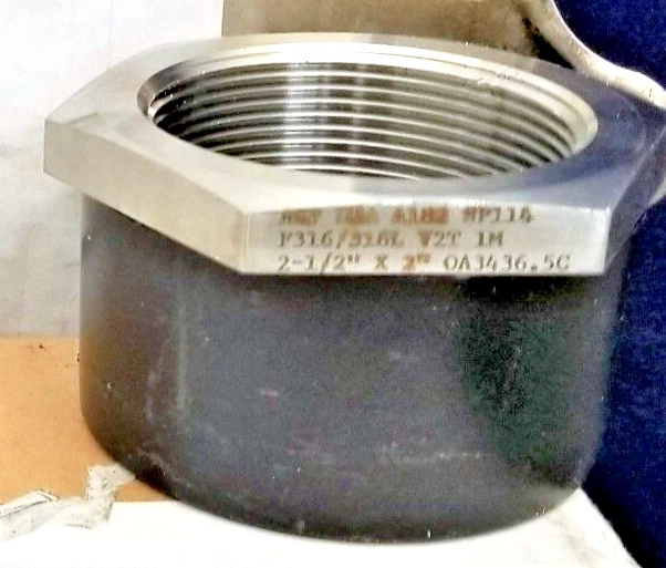 2-1/2 x 2 in. Threaded Class #1000 316 Stainless Steel Forged Pipe Bushing [D1B4 - Image 3 of 4