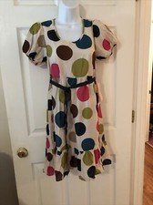 anthropologie dress Jenny Han Neutrel W/ Polka Dots Xs Nwt $118