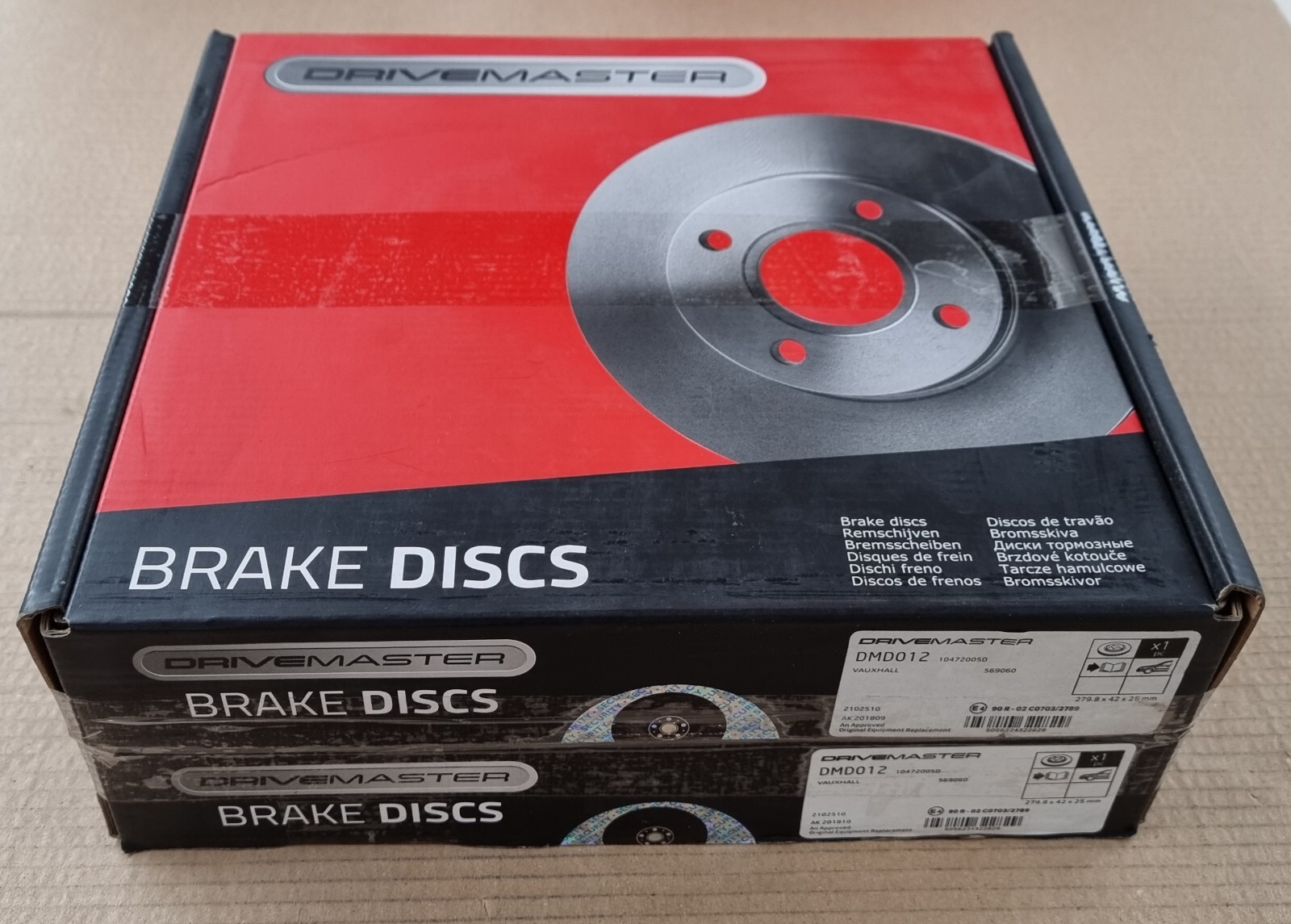 BRAKE DISCS X2 280mm FRONT FITS VAUXHALL ASTRA MK4 MK5 ZAFIRA