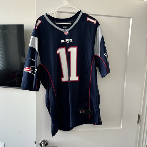 Julian Edelman 11 Mens New England Patriots Jersey Nike On Field XL Blue eBay