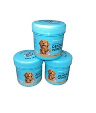 3 Pack Pet Dental Finger Wipes 50 Per Pack 150 pc Dogs Cats