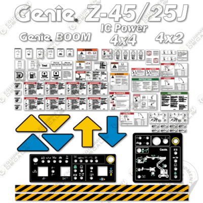 Fits Genie Z-45/25J Decal Kit Boom Lift - (z452513a