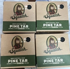 Lot Of 4 Dr. Squatch Pine Tar Soap for Men - 5oz