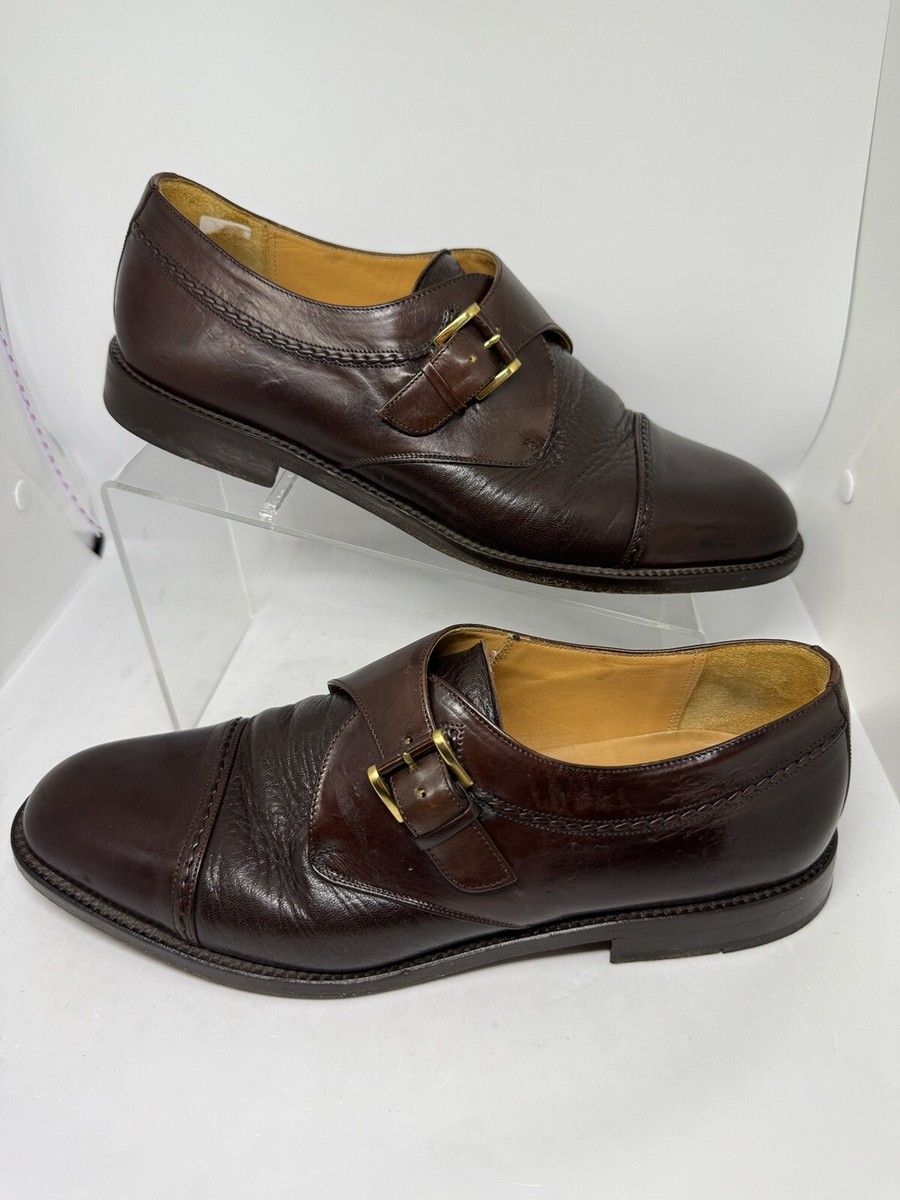 Mezlan Shoes Mens Brown Istanbul Dress Leather Vero Cuoio Monk