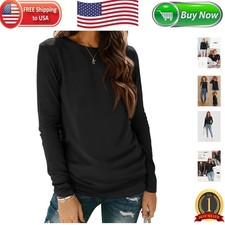 Women's Crew Neck Buttery Soft Long Sleeve T-Shirt Casual Layering Stretch Top