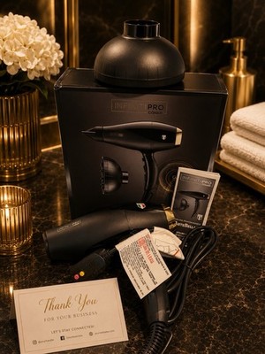 Conair InfinitiPRO ARTEBELLA Italian performance Hair Dryer Black w/ Diffuser