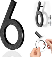 6 Inch Self-adhesive House Numbers, Modern Floating Address Numbers