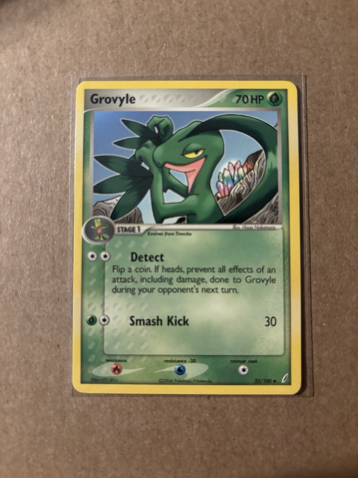 Pokemon TCG - Grovyle - 32/100 - EX Crystal Guardians - NM Uncommon (2006)