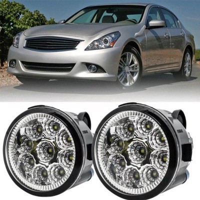 Pair LED Front Fog Light Lamp For Infiniti G25 G37 Q70 Sedan 2011 2012-2014 US