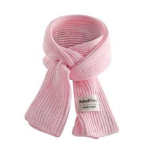Ruby Tang Kids Scarf Winter Warm Soft Knit Cotton Toddler Classic Scarves Pink