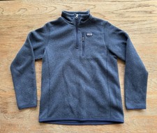 Patagonia Boys Better Sweater 1/4 Quarter Zip Jacket Classic Navy Sz XL 14
