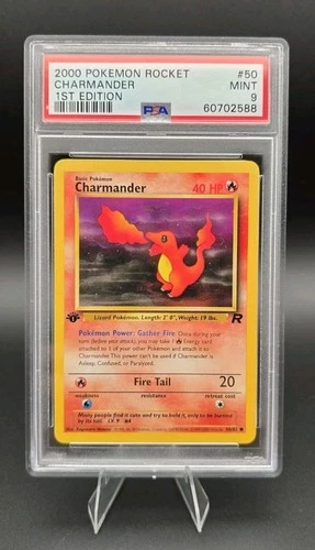 2000 Pokemon Charmander 1st Edition #50/82 Team Rocket PSA 9 Mint 60702588