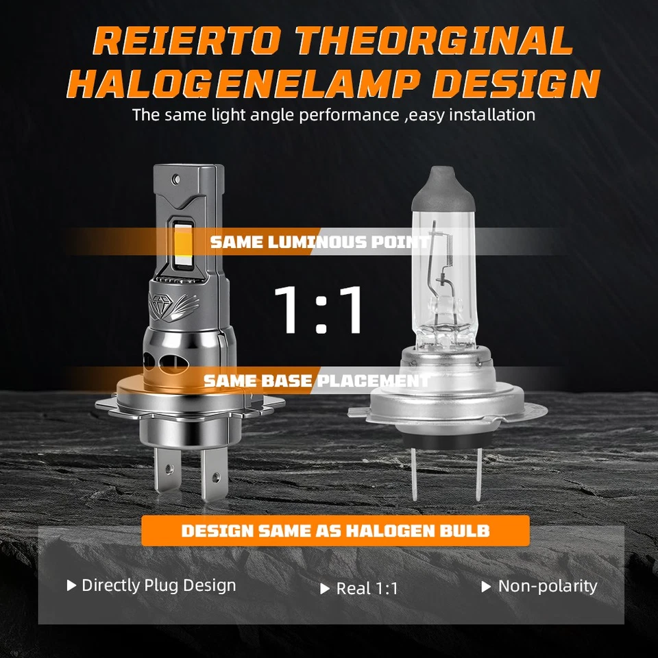 For Hyundai Tucson 2016-2018 LED Headlights Bulbs High Low Beam Fog Light 6500K - Image 2 of 4