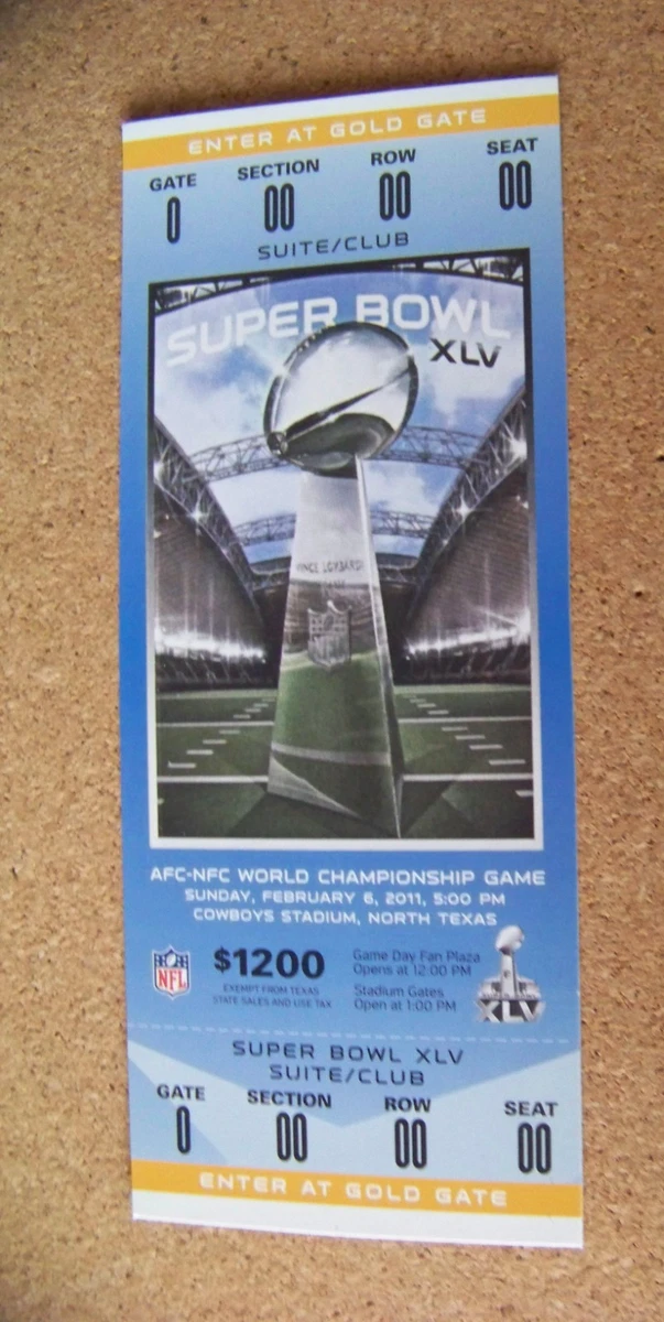 Super Bowl Pittsburgh Steelers NFL Tickets for sale | eBay