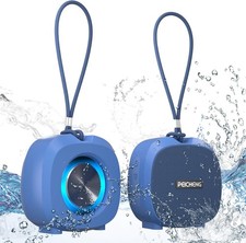 Small Waterproof Bluetooth Speaker with RGB Lights - Loud Deep Bass for Outdoors