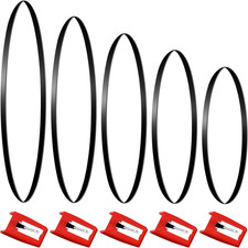 5 Piece Turntable Belt Replacement with Record Player Needles, Rubber Belts for