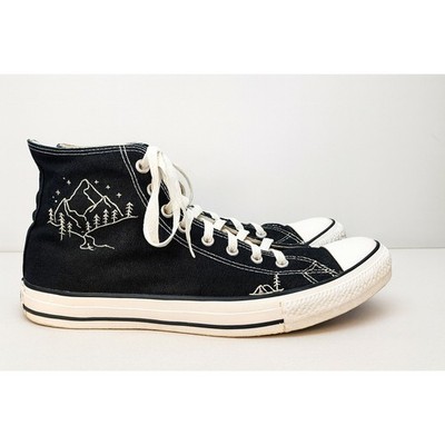 Converse Chuck Taylor All Star High Top Embroidered Mountain Shoes Men 10