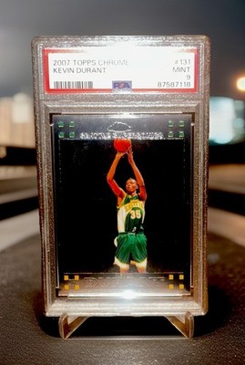 2007 TOPPS CHROME KEVIN DURANT PSA 9 #131 ROOKIE RC GOAT