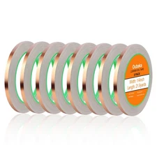 8 Pack Copper Foil Tape,Copper Tape,Double-Sided Conductive Adhesive for Guit...