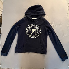 Abercrombie and Fitch Navy Graphic Hoodie Pullover Unisex Logo Sweatshirt