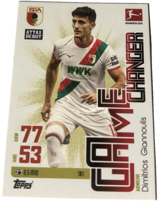 Topps Match Attax Bundesliga 25/26 Karte 181 Dimitrios Giannoulis Game Changer