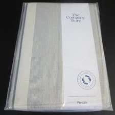 THE COMPANY STORE WIDE STRIPE NAVY DUVET COVER - KING SIZE 108X96"