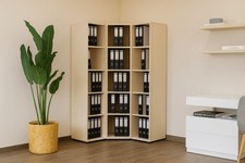 HOCUS PICUS Eck-Bücherregal Aus Holzwerkstoff – 5 Ebenen, 141x37x24 Cm, Dunkler Eicheneffekt, Einfach Montierbar, Für Wohnzimmer & Büro