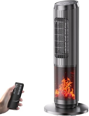 Turm Heizlüfter 2000W Keramik Elektrokamin mit Fernbedienung & LCD