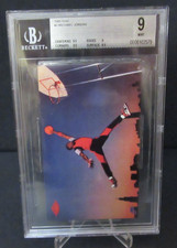 1985 Nike #2 Michael Jordan BGS 9 Jumpman Promo Rookie Card RC Chicago Bulls. rookie card picture