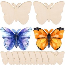 Unfinished Wooden Cutouts: 40Pcs Butterfly Wood Cutouts Butterflies Blank Woo...