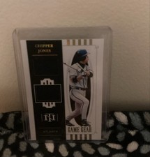2021 Panini National Treasure Game Gear Material Chipper Jones GG-CJ Gold /25 