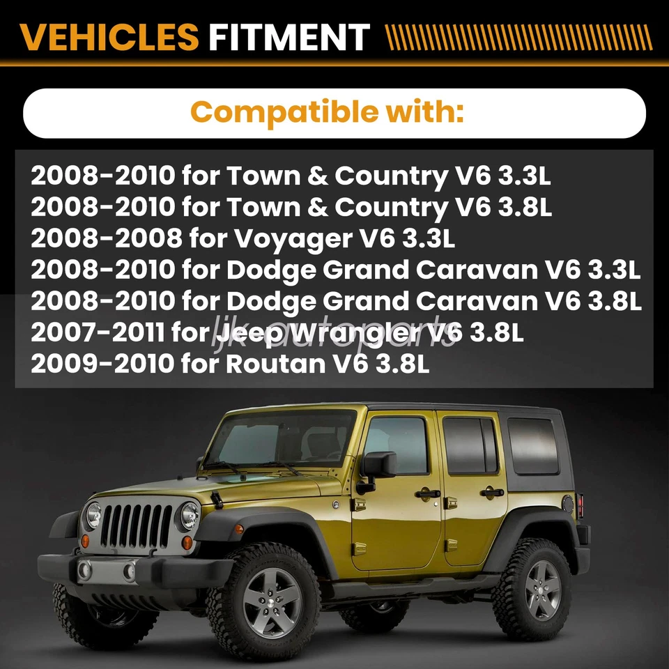 6x Fuel Injector For 2007 2008 2009 2010 Jeep Wrangler 3.8L 4861667AA 0280158119 - Image 2 of 4