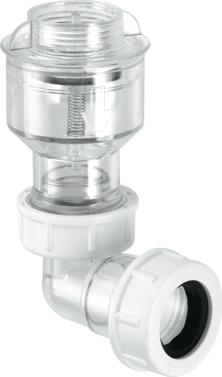 McAlpine Tunvalve (Clear) 0.75"" Female Thread to WC overflow outlet x 19/23mm
