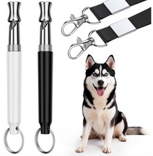 2 Dog Training Whistle Ultrasonic Adjustable High Pitch Call Recall Stop Barking