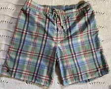 VTG Polo Ralph Lauren Swimwear Men s Tartan Plaid Swim Shorts Trunks XL Preppy