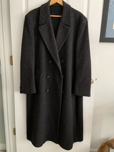 Vtg London Fog Union USA Made Overcoat 100% Pure Wool Double Breasted 42 regular - Picture 14 of 19