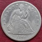 1861 Seated Liberty Half Dollar 50c Better Grade #93123