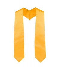 Unisex Graduation Stole Blank Graduation Sash Plain Grad Stole, Gold Stole,60...