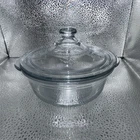 Fire King Blue Covered Casserole Round Dish Vintage Philbe Sapphire Blue